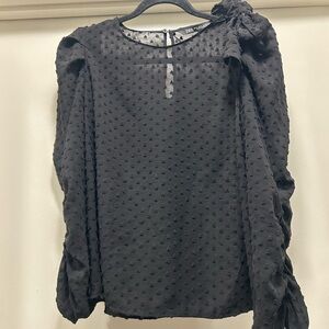 Zara Charcoal Textured Blouse